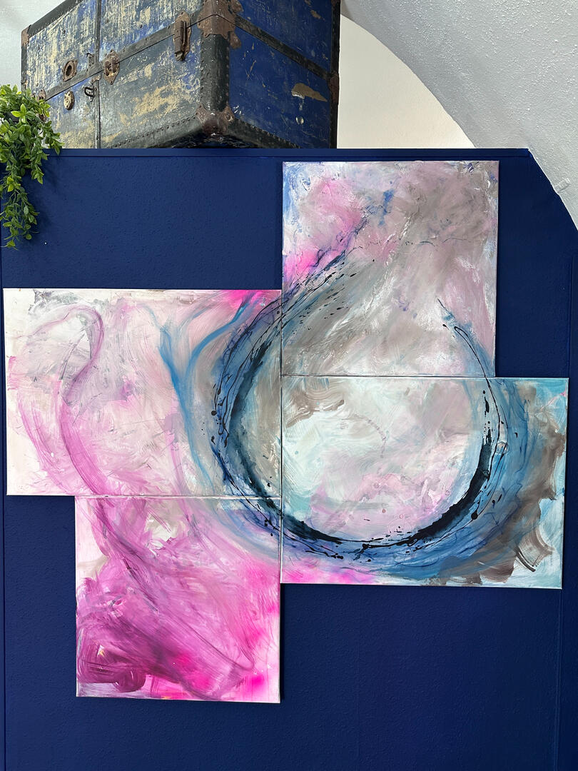 Frequenz #1 - Acryl auf Keilrahmen 4-teilig zu je 60x80cm - € 1800,-